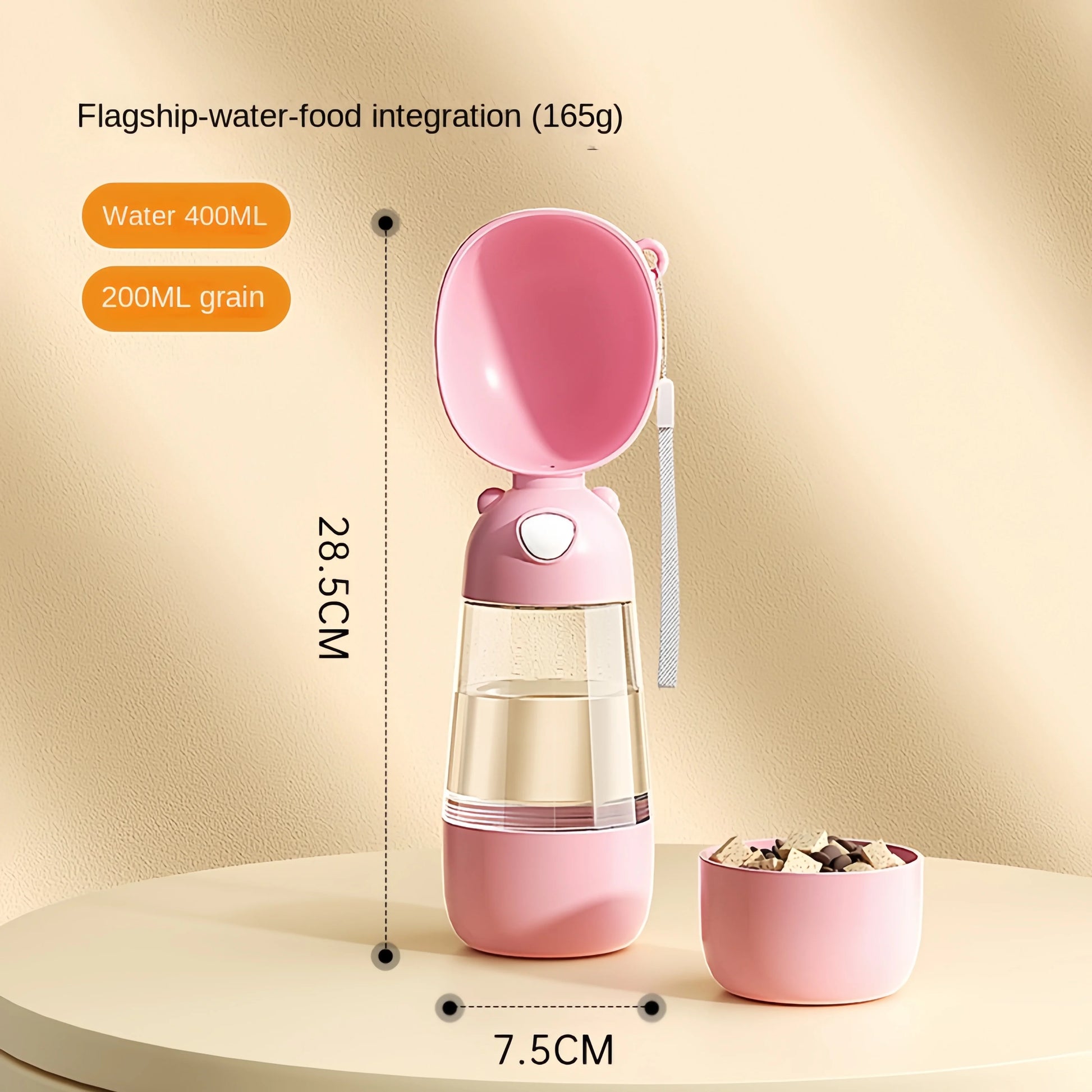 Bouteille d’Eau Portable avec Gamelle pour Animaux